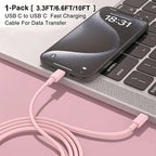 PD 60W Type C to Type C Cable For IPhone 15 16 Fast Charging For