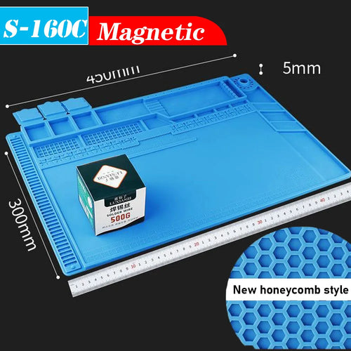 500℃ Heat-Resistant Soldering Station Silicon Mat Work Pad Desk