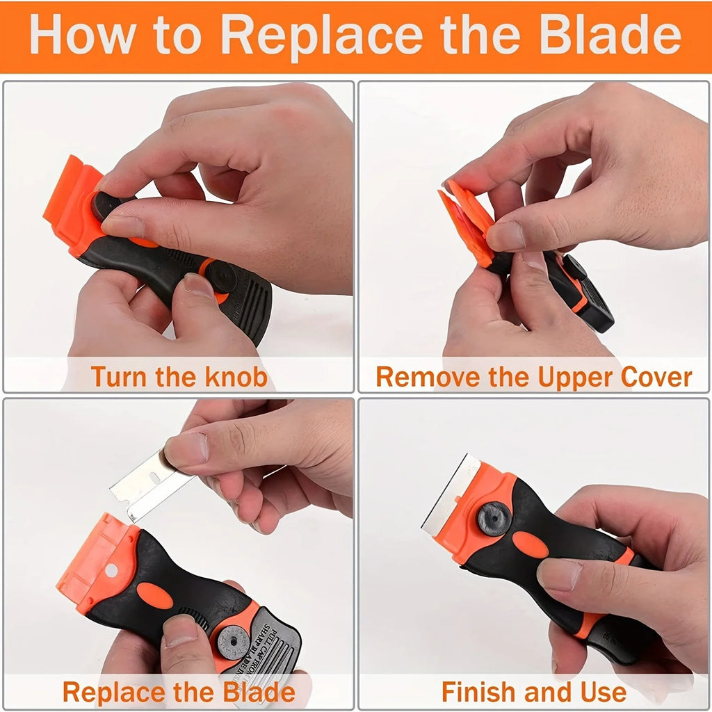 21pcs Razor Blade Scraper Double Edge Razor Scraper Remover Tool with