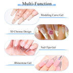 MSRUIOO 10ml Clear Solid Nail Tips Gel Long Lasting Bubble-free UV/LED