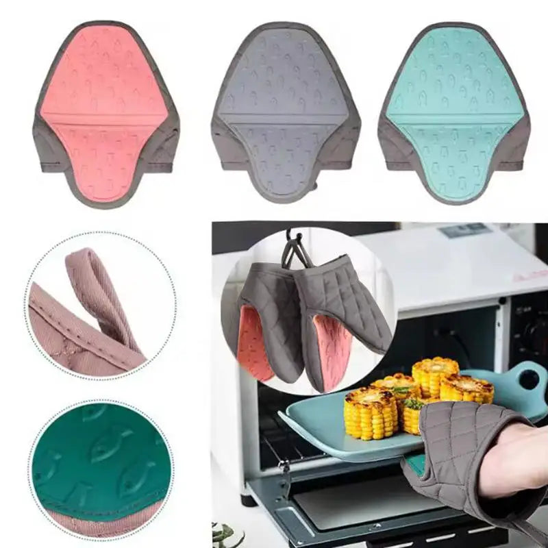 1/2PCS Fish Shaped Silicone Anti Scald Oven Gloves Kitchen Silicone