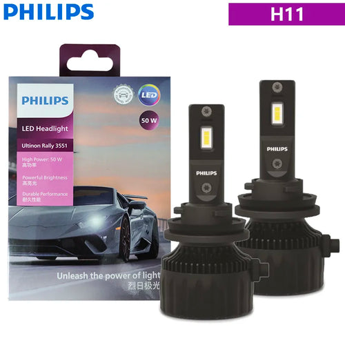 Philips Ultinon Rally 3551 LED H4 H7 H11 HB3 HB4 HIR2 Max Power 50W