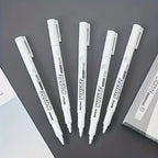 3/6pcs Waterproof White Marker Pen for Tire Painting, Fabric, Wood,