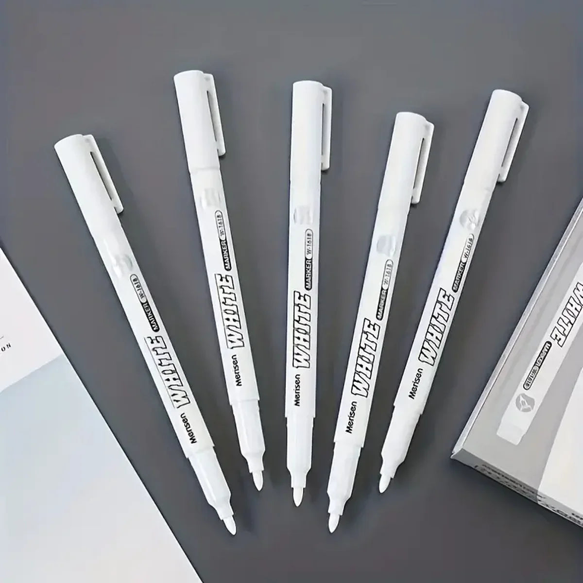 3/6pcs Waterproof White Marker Pen for Tire Painting, Fabric, Wood,