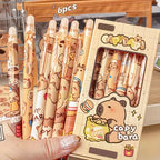 6Pcs Capybara Kawaii Gel Pen Set Cute Aesthetic Stationery