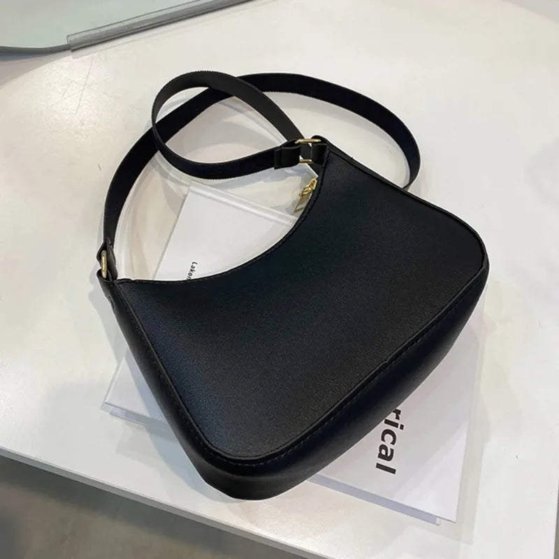 Fashion Portable Handbag Retro Hong Kong Style Portable One-shoulder
