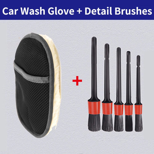 Car Styling Wool Soft Car Washing Gloves Cleaning Brush Motorcycle