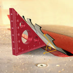 Right Angle Ruler,Aluminum Triangle Ruler w/ Both Imperial and Metric