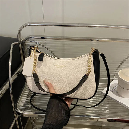 Fashion Shoulder Crossbody Bag with Adjustable Strap, Elegant Underarm
