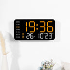 LED Digital Wall Clock Temperature Date Week Display Table Alarm