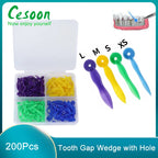 200Pc Dental Disposable Tooth Gap Wedges With End Circular Hole
