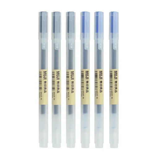 6/8Pcs/Set MUJIs Gel Pen Black/Red/Blue 0.38/0.5mm Ink Japan Color Pen