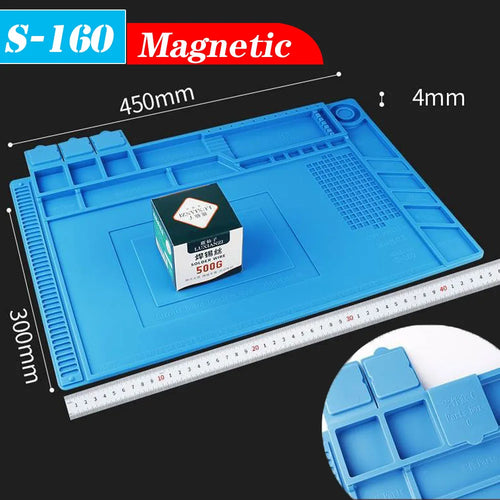500℃ Heat-Resistant Soldering Station Silicon Mat Work Pad Desk