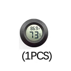 Round Digital LCD Thermometer For Car Indoor Room Cigar Wine Cabinet
