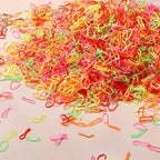 500/1000/2000pcs Girls Colourful Disposable Rubber Band Hair Ties