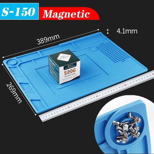 500℃ Heat-Resistant Soldering Station Silicon Mat Work Pad Desk
