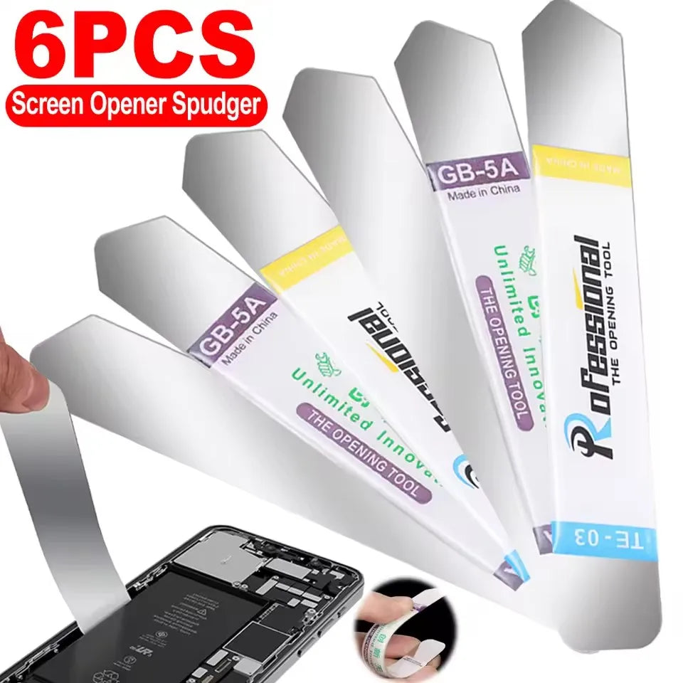 6/1Pcs Stainless Steel Blade Soft Ultra Thin Pry For Phones Tablet