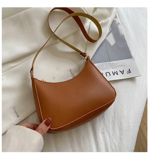 Fashion Portable Handbag Retro Hong Kong Style Portable One-shoulder