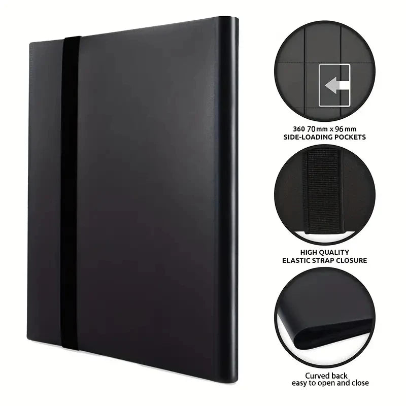 Premium 9-Pocket Trading Card Binder - Holds 360 Cards - Durable PP