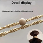 10PCS Headband Leather Band Female High Ponytail Holster Hair