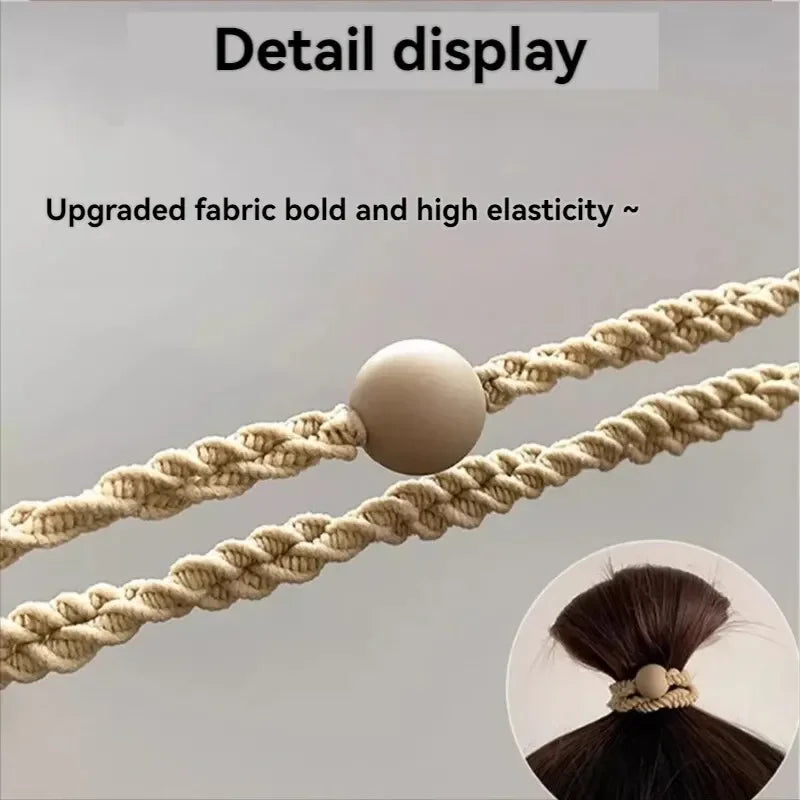10PCS Headband Leather Band Female High Ponytail Holster Hair