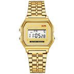 Luxury Rose Gold Women Watches Electronic Digital Display Retro Style