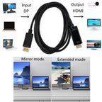 1.8M DP To HDMI-compatible Cable 4k DisplayPort To HD Adapter Male To