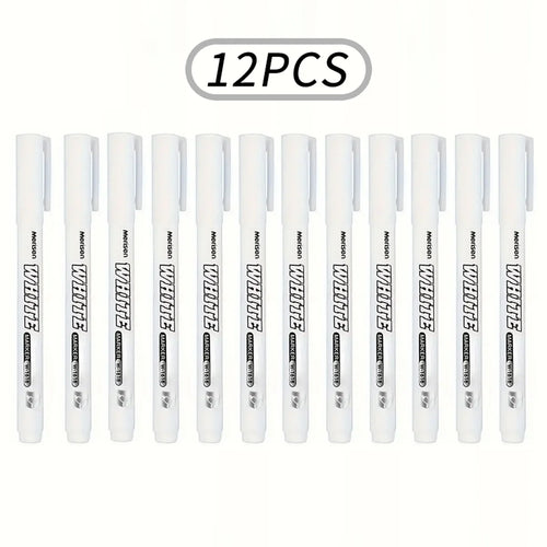 3/6pcs Waterproof White Marker Pen for Tire Painting, Fabric, Wood,