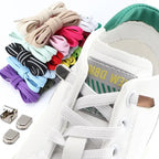 No tie Shoe laces Elastic laces Sneakers Flat Shoelaces without ties
