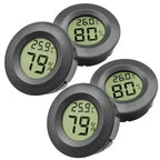 Round Digital LCD Thermometer For Car Indoor Room Cigar Wine Cabinet