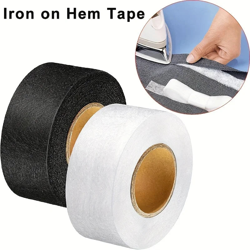 2roll Black White Double-sided Interlining Adhesive Fabric Clothes