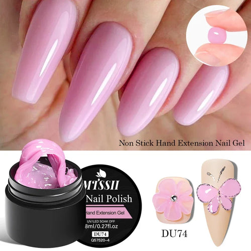 Clear Non-Stick Hand Extension Gel Nail Polish 3D