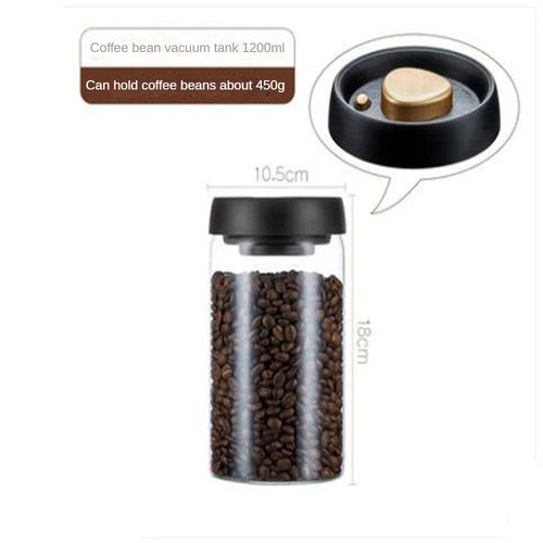 1pack Coffee Bean Storage Container Airtight Lid Sealed with