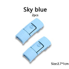 New Colorful Shoelaces Press buckle Metal Shoelace Clip Press Lock