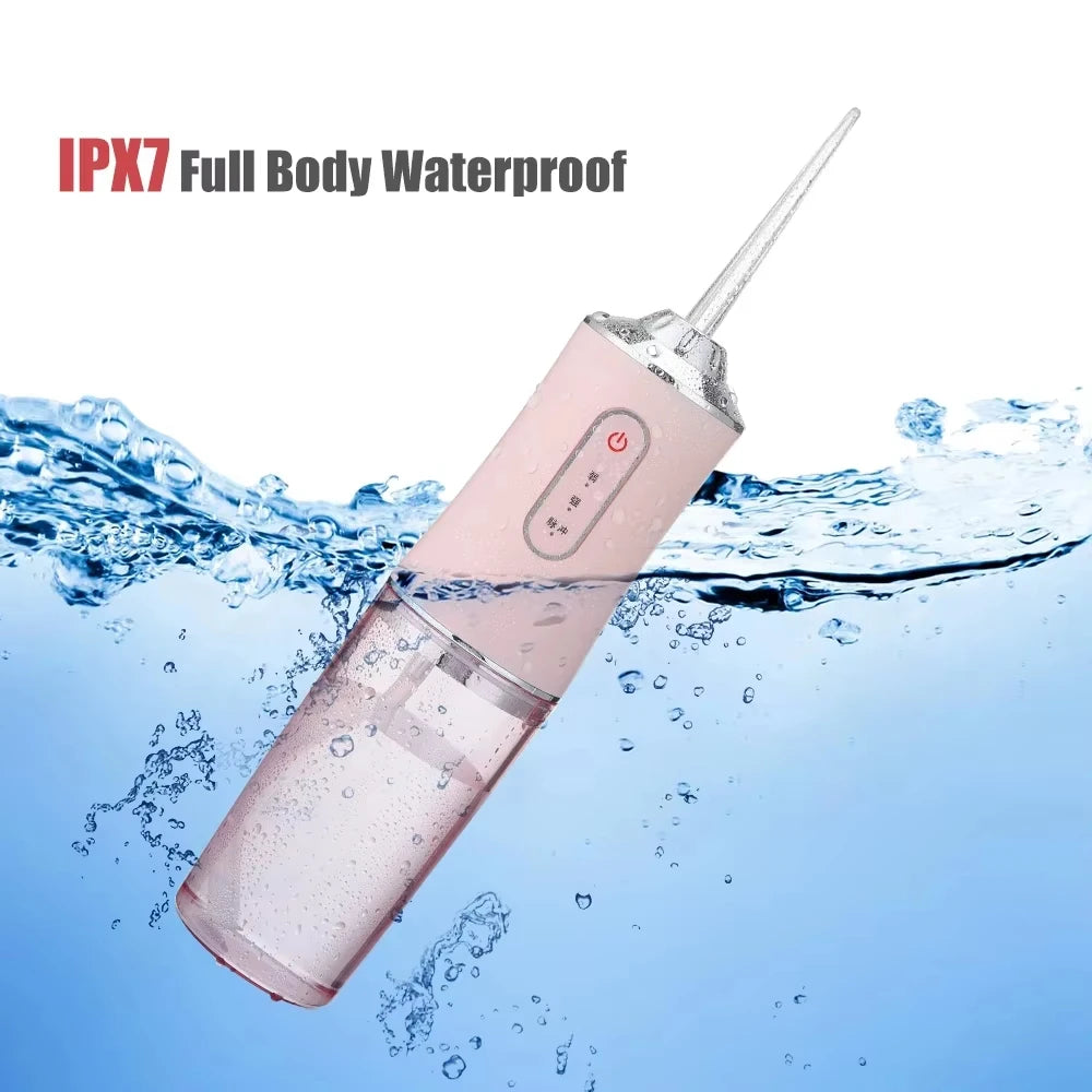 Oral Irrigator Portable Dental Water Flosser USB Rechargeable Water