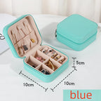 Mini jewelry storage box portable family travel earrings necklace