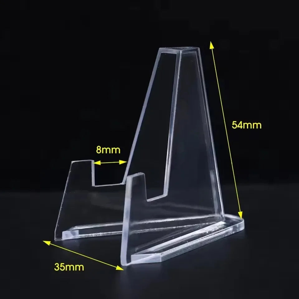 1-30PCS Clear Acrylic Coin Display Stand Holders Small Easel Rack