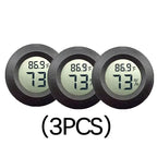 Round Digital LCD Thermometer For Car Indoor Room Cigar Wine Cabinet