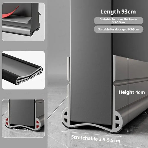 Flexible Door Bottom Sealing Strip Door Gap Soundproofing Wind and
