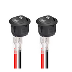 12V Round Rocker Switch AC 6A/250V 10A/125V SPST 2 Pin 2 Position