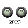 Round Digital LCD Thermometer For Car Indoor Room Cigar Wine Cabinet