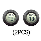 Round Digital LCD Thermometer For Car Indoor Room Cigar Wine Cabinet