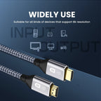 NIERBO HDMI 2.1 Cable HDMI Cord 8K 60Hz 4K 120Hz 48Gbps EARC ARC HDCP