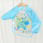 Waterproof EVA Full Sleeve Baby Bibs Children Apron Long Sleeve