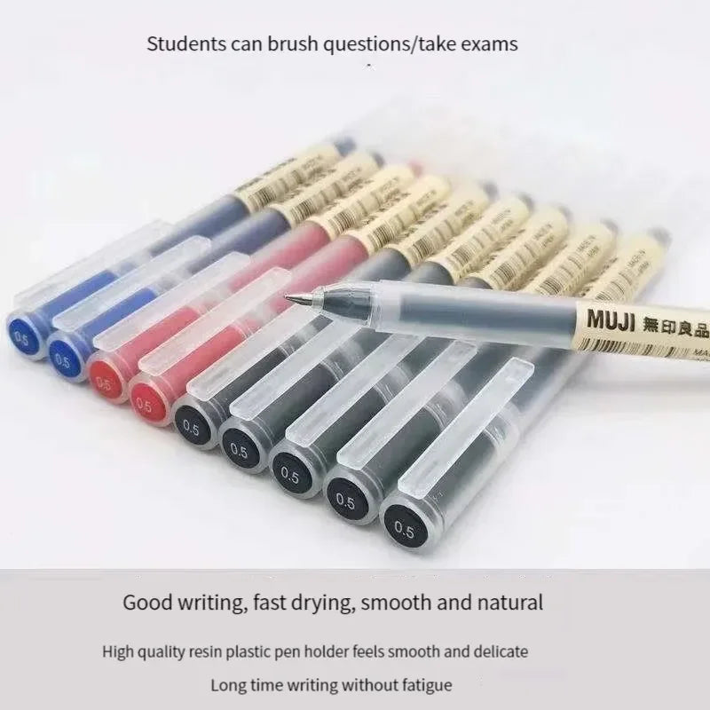 6/8Pcs/Set MUJIs Gel Pen Black/Red/Blue 0.38/0.5mm Ink Japan Color Pen