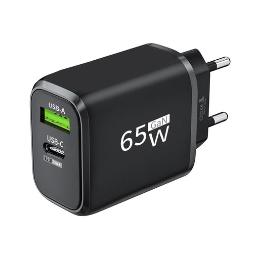 USB Charger 65W GaN Type C Fast Charging PD Power Adapter Quick