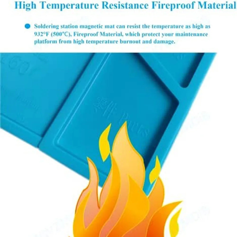 500℃ Heat-Resistant Soldering Station Silicon Mat Work Pad Desk