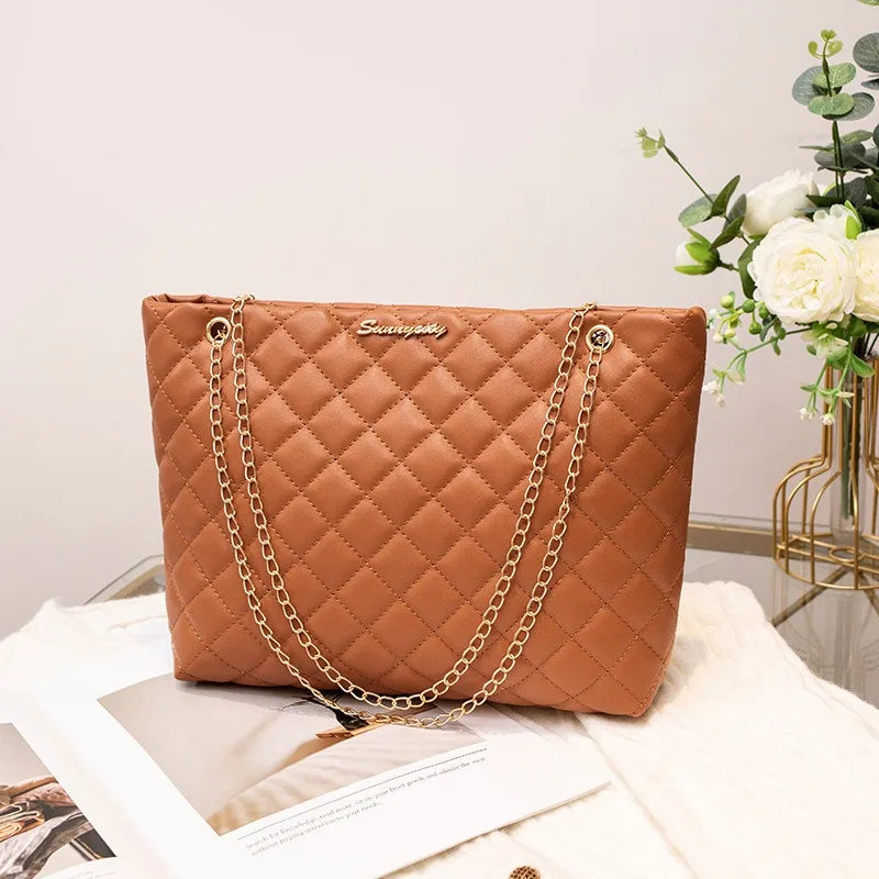 Fashion Large Capcity Handbags Chain Bag Women's Retro Shoulder Bag