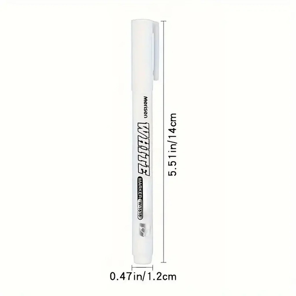 3/6pcs Waterproof White Marker Pen for Tire Painting, Fabric, Wood,