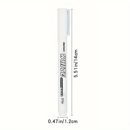 3/6pcs Waterproof White Marker Pen for Tire Painting, Fabric, Wood,